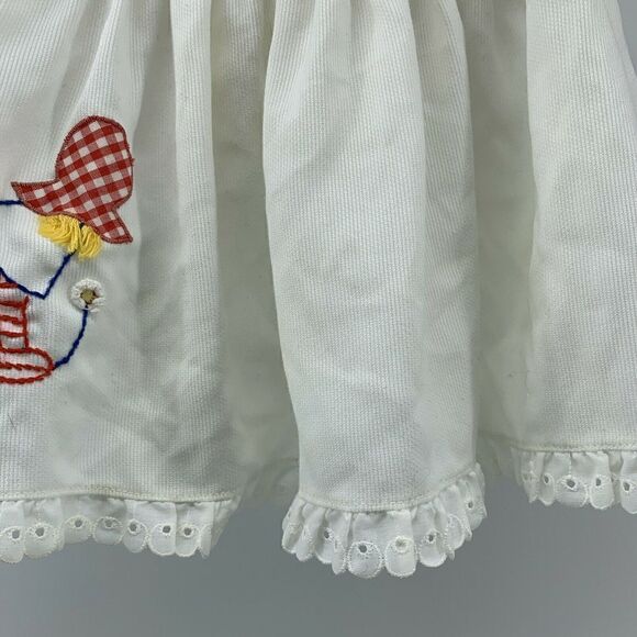 Vintage Smocked Open Back 12M Dress White - Picture 3 of 9